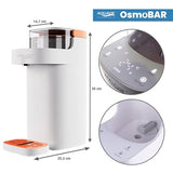 Aquavie Technology - OsmoBAR - Fuente de Agua purificada por ultrafiltración - Dispensador instantáneo de Agua templada y Caliente - Depósito de 1,1 L
