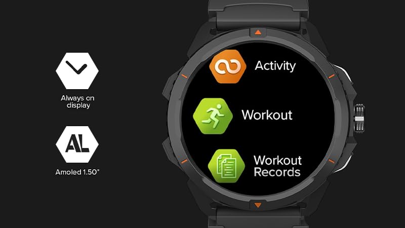 Hammer Watch 2 smartwatch, Pantalla AMOLED+ Gorilla Glass, GPS, 530 mAh, hasta 13 días de Funcionamiento, Modo Deportivo, Linterna integrada, Robusto, Apto para Uso en Exteriores