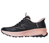 Skechers Switch Back Mist, Zapatillas Mujer, Black Textile/Synthetic/Pink Trim, 38 EU