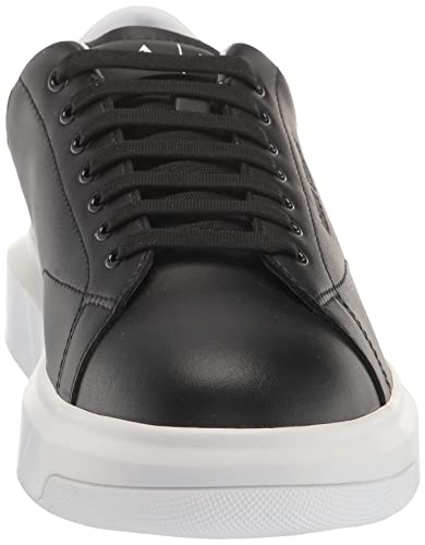 Armani Exchange Hombre Venice con Logotipo en Relieve Zapatillas, Negro, 46 EU