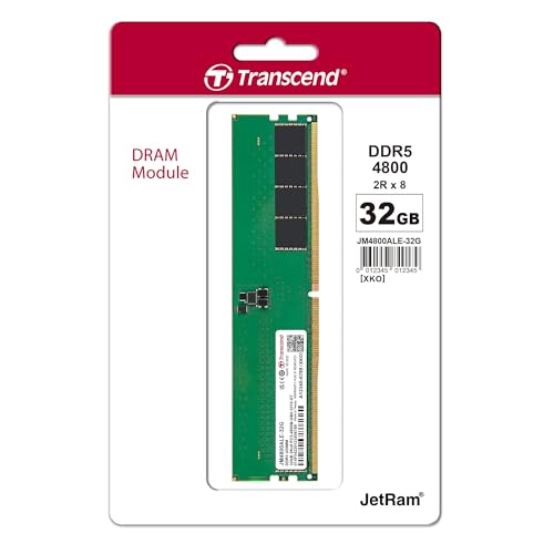 Transcend Módulo de Memoria Long-DIMM 32GB DDR5 4800MHz - JM4800ALE-32G
