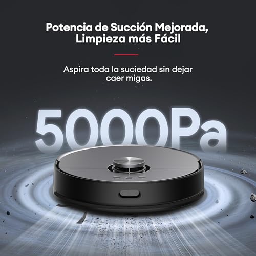 Ultenic MC1 Robot Aspirador y fregasuelos con Mopa Giratoria Doble, Funciones Automáticas: Vaciado, Lavado, Secado, Limpieza de la Base, Navegación LIDAR, 200 min, 5000Pa, WiFi/App/Alexa/Siri/IFTTT