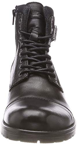 JACK & JONES - Jfwalbany Leather Anthracite STS, Botas Estilo Motero Hombre, Gris, 44 EU