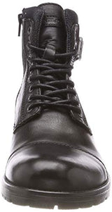 JACK & JONES - Jfwalbany Leather Anthracite STS, Botas Estilo Motero Hombre, Gris, 44 EU
