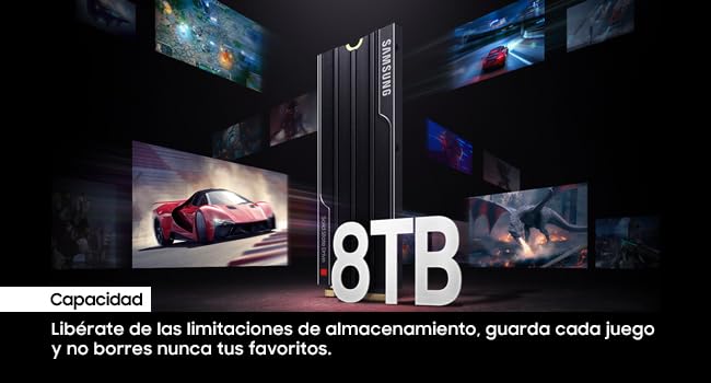 Samsung Memoria MZ- VAP4T0BW 9100 PRO SSD Interna 8TB, PCIe 5.0 x4, NVMe 2.0, Memoria Diseñada para Profesionales y Jugadores, Compatible con PC, Móvil y Consola de Juegos