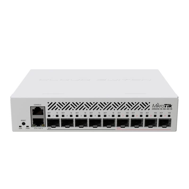 Switch - Dispositivo de Red con 5 Puertos SFP y 4 Puertos SFP+, Ideal para Conexiones rápidas y estables en entornos comerciales