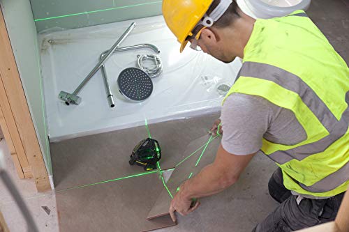 STANLEY FATMAX FMHT1-77356 - Trazador de Líneas Láser X3G, 3 x 360° en Color Verde, Visible a 4 Veces la Distancia, Precisión de +/-3mm a 10m, Resistente al Agua, Batería de Larga Duración