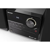 Sharp XL-B512(BK) Microcadena Sound System Estereo con Radio FM, Bluetooth v5.0, CD-MP3, reproducción USB, Altavoces de Madera y 45W Color Negro