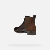 Geox D Felicity B, Bota de Tobillo Mujer, marrón Oscuro, 41 EU