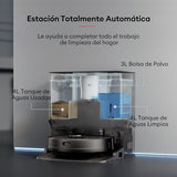 Ultenic MC1 Robot Aspirador y fregasuelos con Mopa Giratoria Doble, Funciones Automáticas: Vaciado, Lavado, Secado, Limpieza de la Base, Navegación LIDAR, 200 min, 5000Pa, WiFi/App/Alexa/Siri/IFTTT