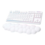 Logitech G715 Teclado Para Gaming Inalámbrico con Iluminación LIGHTSYNC RGB, LIGHTSPEED, Interruptores Táctiles y Reposamanos Para Teclado, Compatible con PC y Mac, Blanco Niebla - QWERTY Español