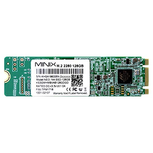 MiniX M.2 2280 - SSD de 128 GB para Neo N42C-4, Color Negro