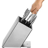 WMF Grand Gourmet - Juego 6 Piezas, 4 Cuchillos con Hoja Insertada de Acero Templado Completamente Forjado y Tijeras Multiusos con Soporte FlexTec de Acero Inoxidable