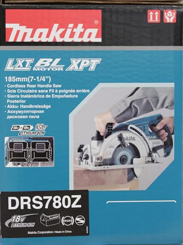 Makita DRS780Z 18Vx2 (36V) LXT Sierra de mango trasero de 7 1/4 pulgadas (solo taburete)(sin batería, sin cargador)