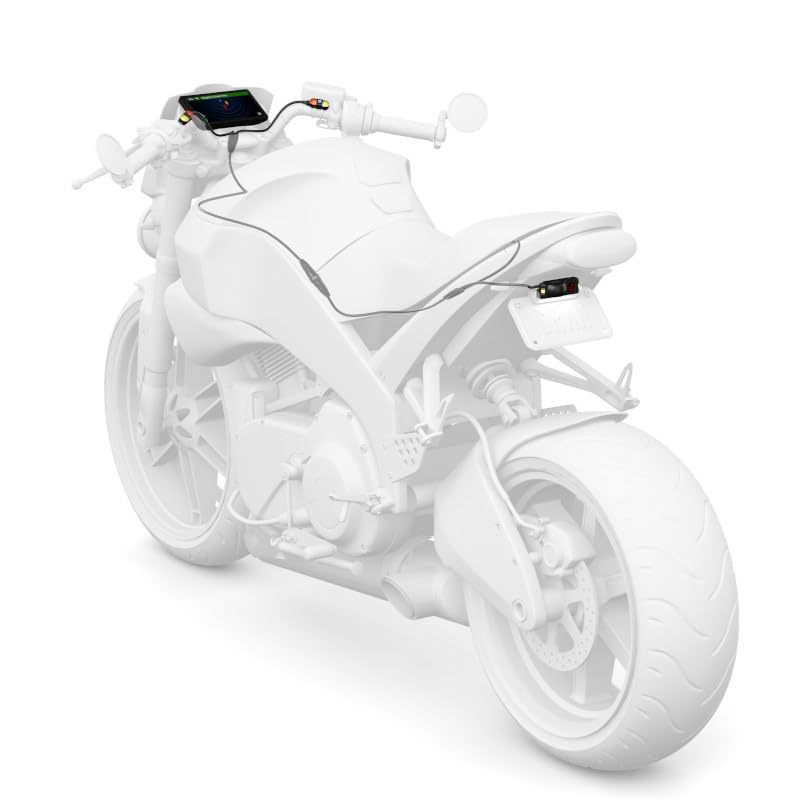 Garmin zūmo R1, Radar de visión Trasera y Visibilidad de ángulo Muerto para Motocicletas, Discreto, con Luces externas y alertas sonoras, emparejable con zūmo XT2 o Smartphone Compatible.