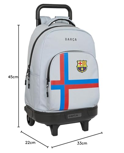 Safta Articulo, Mochila Gde. C/Ruedas Compact Ext.Simple F.C.Barcelona 3ª Equip. 22/23 Unisex niños, Multicolor, M