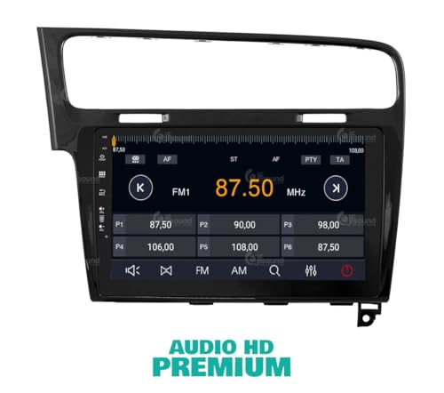 Radio de Coche para Volkswagen Golf 7 Negro Android GPS Bluetooth WiFi USB Dab+ Touchscreen 10" 8core Carplay AndroidAuto