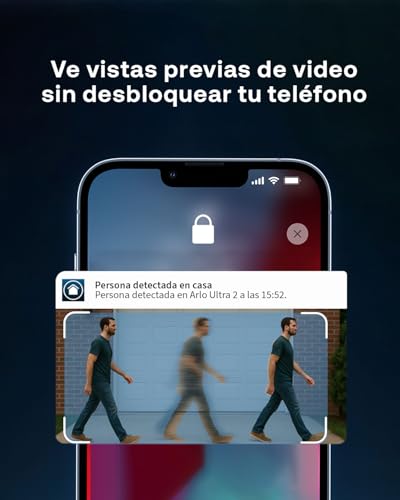 Arlo Ultra 2 Camara de Vigilancia WiFi Exterior 4K + Panel Solar, Camara de Vigilancia WiFi Interior, Sensor de Movimiento, Visión Nocturna Color, Prueba Arlo Secure Incluida, 2 Cámaras, Negras