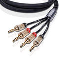 OEHLBACH XXL Fusion Four 500 - Juego de Cables para Altavoces (Conectores Banana, 2 x 5 m), Color Negro