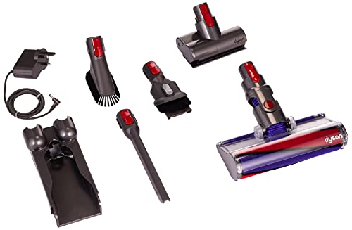 Dyson 330V10ABSOLUTE+ V10 Absolute Aspiradora inalámbrica, Color Gris y Rojo, Plástico, Rosso