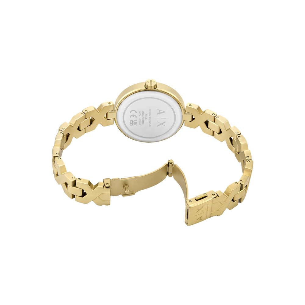 Armani Exchange Reloj Mujer, Movimiento de Cuarzo Dos Agujas y Caja de 32 mm con Correa de Acero Inoxidable
