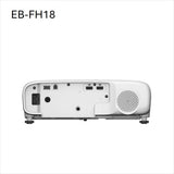 EB-FH18 es un proyector de lámpara Full HD asequible con 2 Puertos HDMI, WiFi con compatibilidad con Apple AirPlay 2, Gran Pantalla de proyección de hasta 304 Pulgadas y 4.100 lúmenes