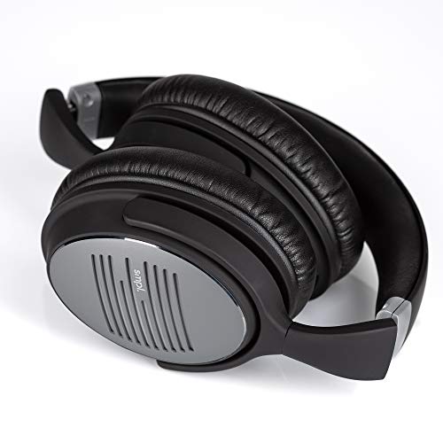 Smpl Auriculares Inalámbricos con Cancelación de Ruido - Cascos Bluetooth con micrófono, 16h de batería, para trabajo/viajes/ordenador/teléfono/TV - Negro, Talla única