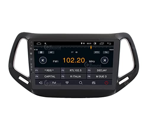 Jf Sound car audio system JF-031JCA-XDAB Autorradio de Ajuste Personalizado Compatible con Jeep Compass Android GPS Bluetooth WiFi Dab USB Pantalla táctil Full HD 10"