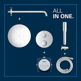 GROHE Precision 310 Sistema de ducha empotrado con caja de instalación universal Brazo de ducha horizontal 422 mm Manguera de ducha tipo jet 1500 mm Cromo 34880000