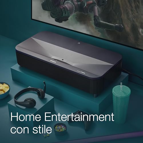 Epson EH-LS800B 4K Pro-UHD 4.000 lúmenes Android TV Proyector láser de Corto Alcance Negro