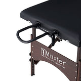 Master Massage Banco de Masaje Plegable de Madera, Negro, 71 cm