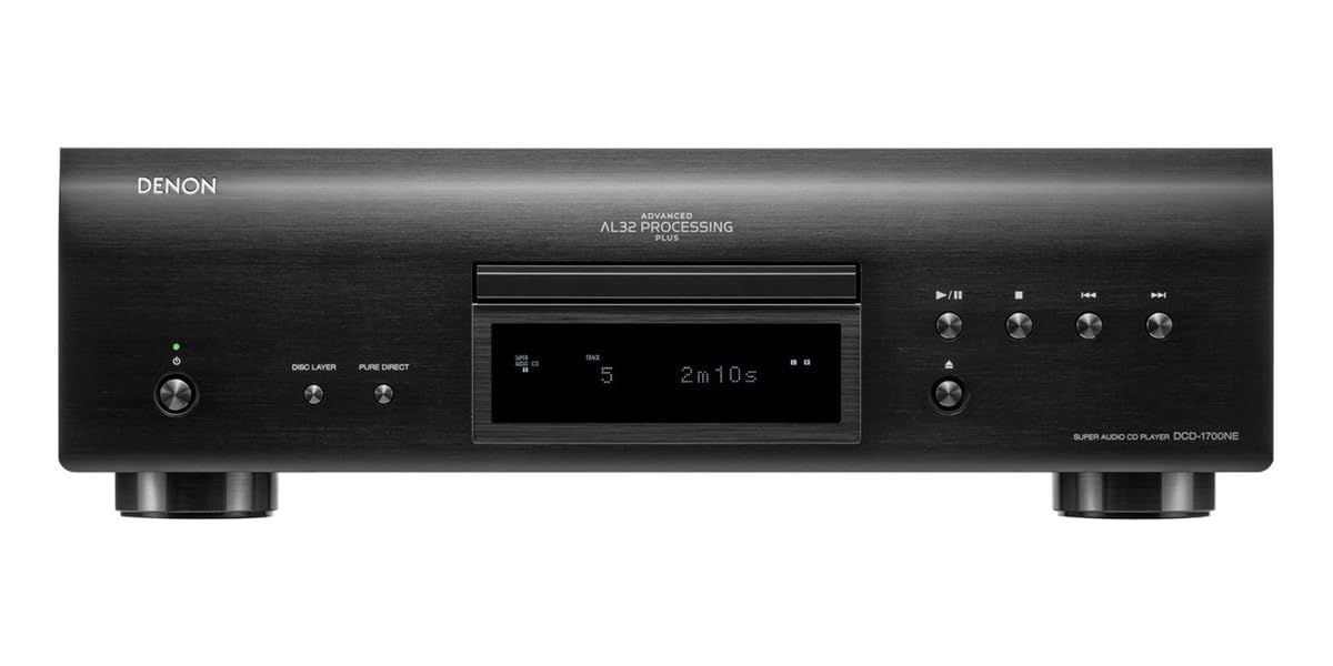 Denon DCD-1700NE - Reproductor de CD/SACD, Color Negro