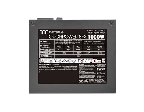 Thermaltake Toughpower SFX 1000W | ATX 3.1 | Modular | 80Plus Platinum