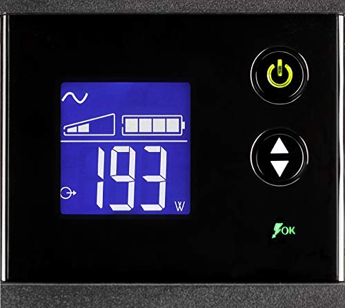 Eaton Ellipse Pro 850 DIN - Fuente de alimentación ininterrumpida (SAI) - Potencia 850 VA con protección de sobrevoltaje (4 salidas Schuko) y regulación de voltaje (AVR), Negro