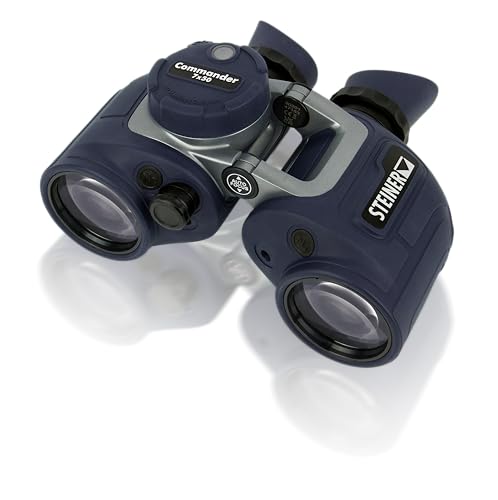 Steiner Optics Marine Commander 7x50 - Prismáticos Profesionales Impermeables con brújula, Calidad Alemana, imágenes cristalinas