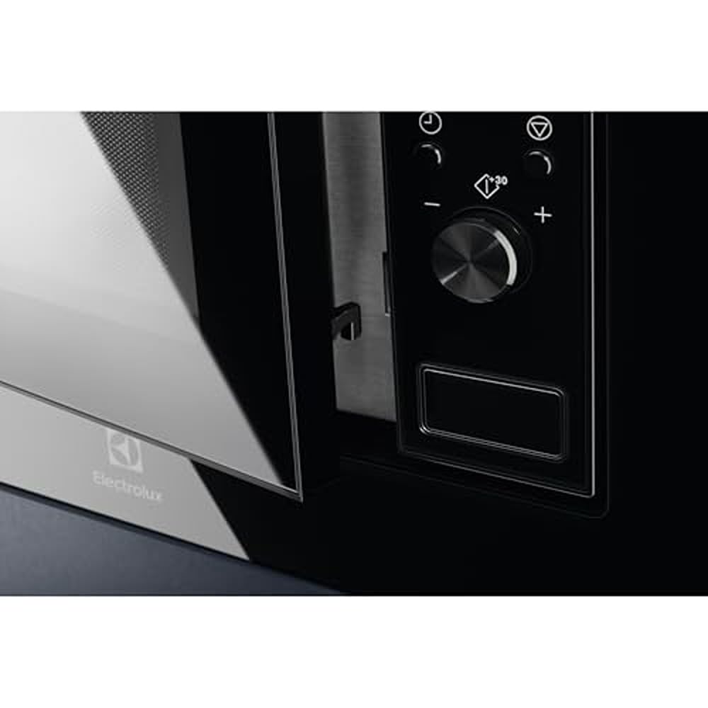 Electrolux LMS2173EMK Horno Microondas Integrable, 800W, Función Grill, 5 Niveles de Potencia, Capacidad 17 L, 5, Mandos Mecánicos, Plato de 24,5cm, Cristal Negro