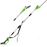 Greenworks G24PSH 2/1 Sierra y Cortasetos Pértiga a Batería con Correa Hombro, Barra Sierra 20 cm, Cortasetos 51 cm y Cuchillas Doble Acción SIN Batería 24 V ni Cargador, 3 Años de Garantía