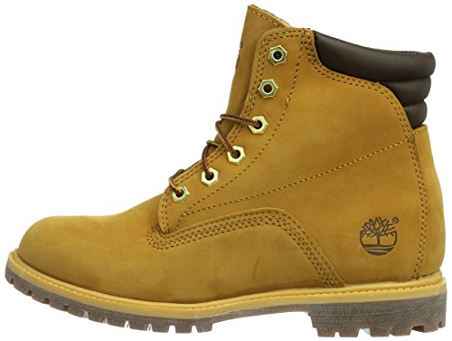 Timberland Waterville 6-Inch Basic Waterproof, Botas Chukka Mujer, Amarillo Wheat Nubuck, 37.5 EU