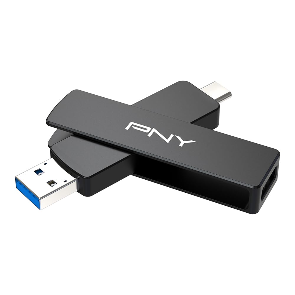 PNY Unidad Flash Duo Link V3 1TB USB 3.2 Gen 2 Tipo-C y Tipo-A OTG, Velocidades de Lectura/Escritura 1000/800MB/s, Almacenamiento móvil Externo Compatible con Smartphones/tabletas/Ordenadores