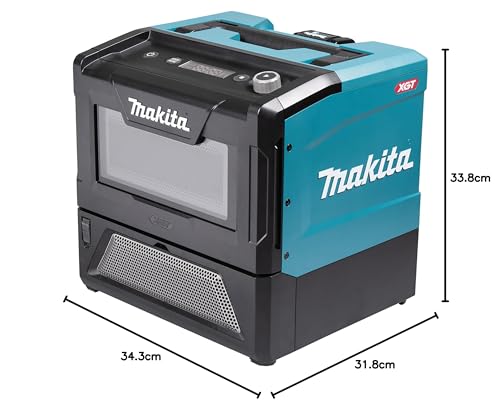 Makita MW001GZ - Microondas con batería, 40 V, máx. 350/500 W, 8 L (sin batería, sin cargador)