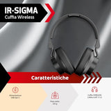 Auricular Adicional inalámbrico + BT IRRADIO IR-Sigma Plus, Ideal para TV, películas, música, Juegos, Audio inmersivo multiusuario, Ecualizador, Uso Interior/Exterior