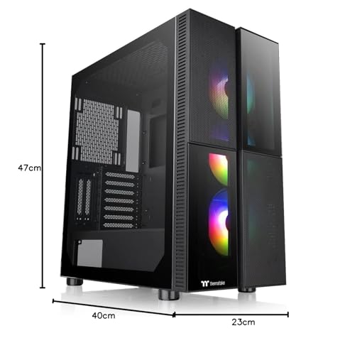 Thermaltake Versa T26 ARGB | Mid-Tower-ATX-PC-Chassis | PC-Case | 4mm Tempered-Glass | Black