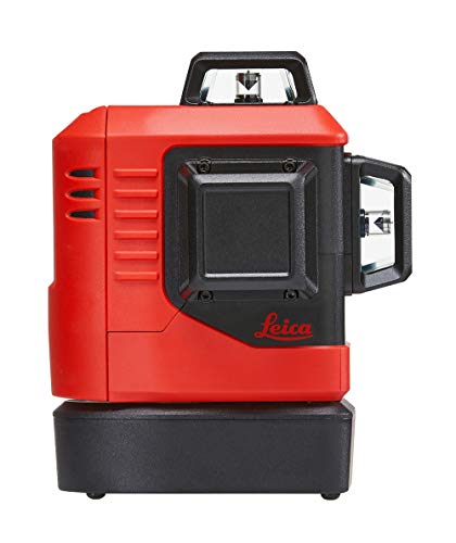 Leica Lino L6R: Nivel láser de línea de 3x360 grados con batería Li-Ion, cargador, adaptador magnético innovador y soporte para pared en una carcasa (láser rojo, alcance de trabajo: 25 m)