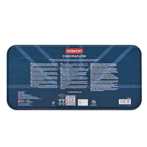 Derwent Chromaflow Estuche de 150 Lápices, Núcleo de 3.5mm y Gran Dureza, Textura Suave y Fácil de Mezclar, Ideal para Dibujar, Pintar y Colorear, Calidad Profesional, 2306263
