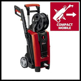 Einhell Limpiadora a alta presión TE-HP 170 (2300 W, máx. 170 bar, incl. tubo flexible de alta presión, pistola, lanza, diversas boquillas, cepillo, contenedor de agente pulverizador)