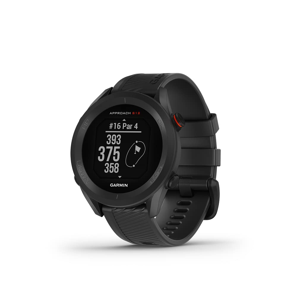 Garmin Approach S12 Reloj Golf, Negro, No Aplica