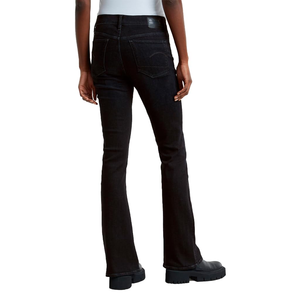G-STAR 3301 Flare Jeans Vaqueros, Azul (Worn In Black Vortex D21290-a634-g730), 33W / 30L Mujer