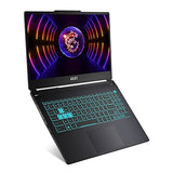 Msi Cyborg 15 A13VE-840XES Ordenador Portátil Gaming 15.6" FHD 144Hz (Intel Core i5-13420H, 16GB RAM, 512GB SSD, RTX 4050-6GB, Sin Sistema Operativo) Negro Traslucido, Teclado QWERTY Español