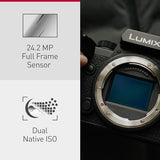 Panasonic LUMIX DC-S5 II, Cámara Sin Lente De Marco Completo, Sin Espejo,4K 60P y 6k 30P Grabación, Pantalla Movible, Wi-Fi, Phase Hybrid AF 779 Puntos, IS Activo, Batería De Repuesto, Negro