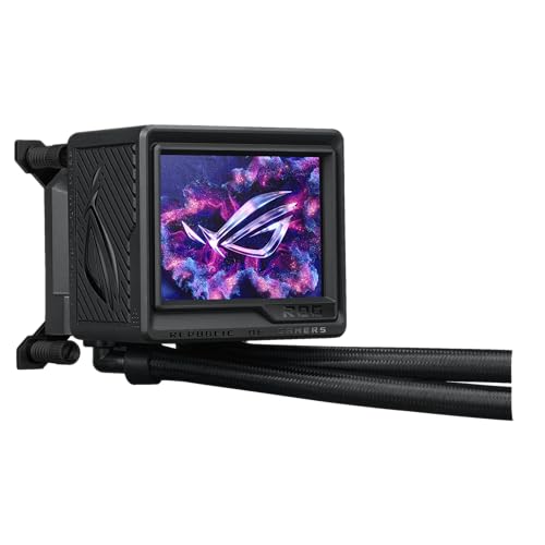 ASUS ROG Ryujin III 360 ARGB Extreme - Sistema de refrigeración AiO con Bomba Asetek Gen8 V2, Ventiladores magnéticos Reforzados, LCD de 3.5'', monitorización del Hardware y GIF Personalizados